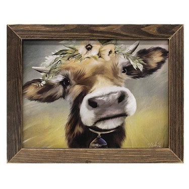 MooMoo Framed Print 12x16 Stained Frame - The Fox Decor